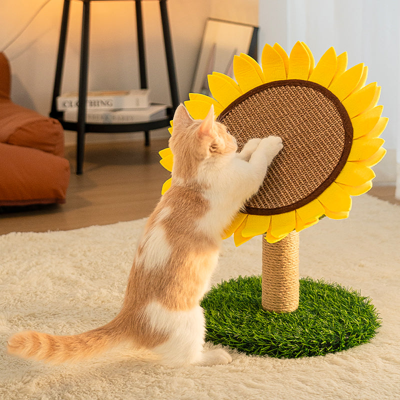 Sonnenblume Sisal-Kratzbrett für Katzen mit stabilem Grasfuß