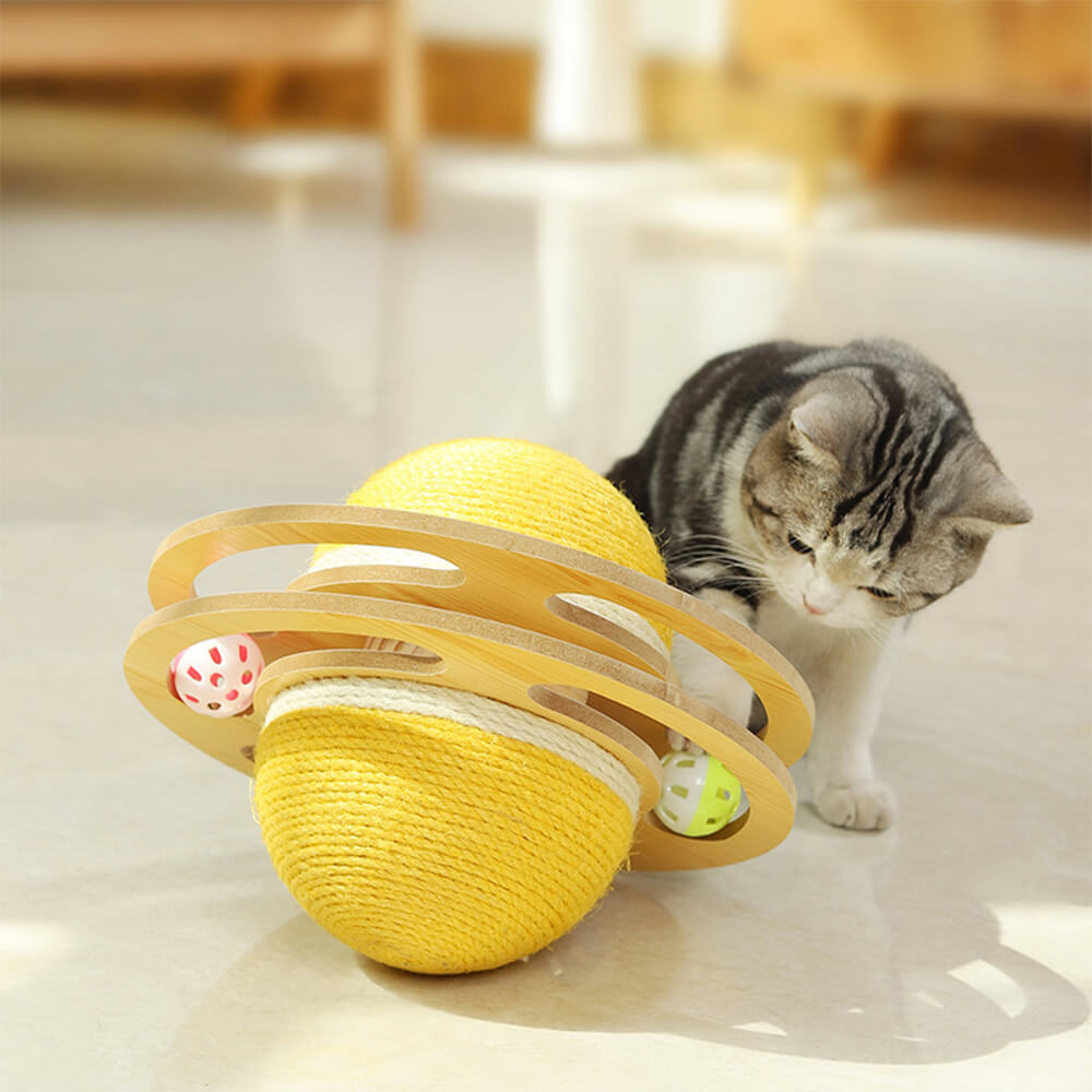 Sisal Kratzball interaktives Katzenspielzeug