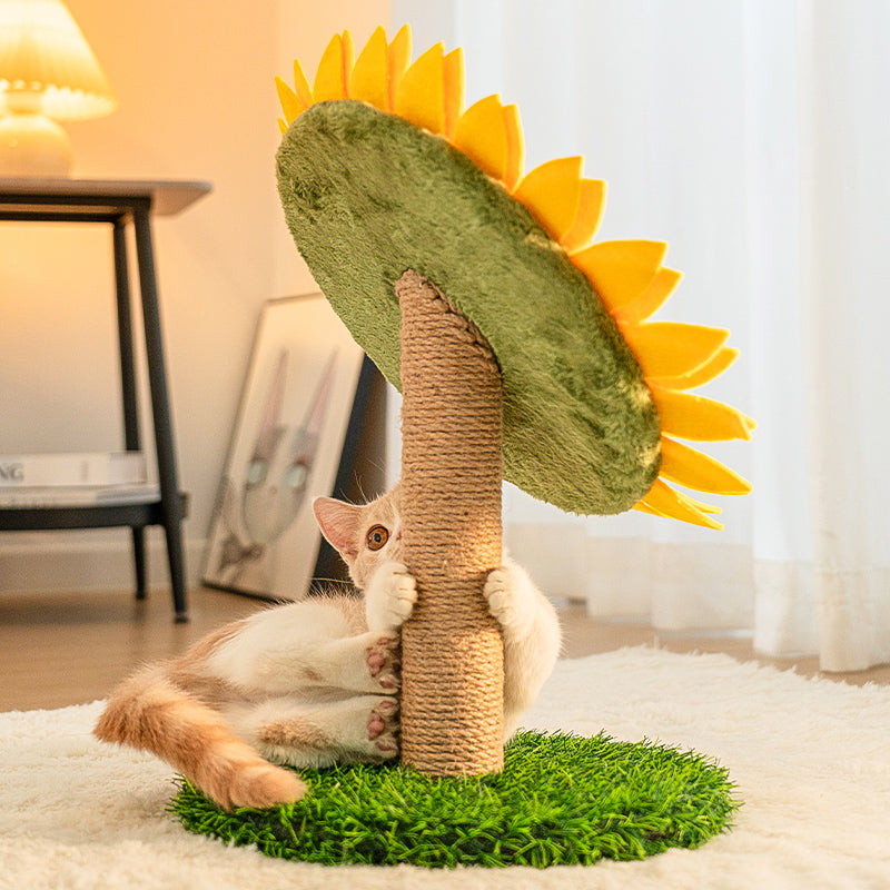 Sonnenblume Sisal-Kratzbrett für Katzen mit stabilem Grasfuß