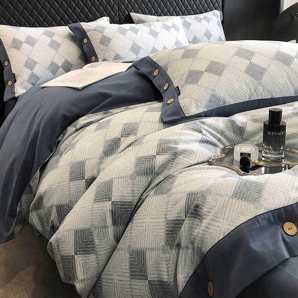 Bunt Geometrisch Ultraweiche Geb brushed Baumwoll-Bettlaken-Set