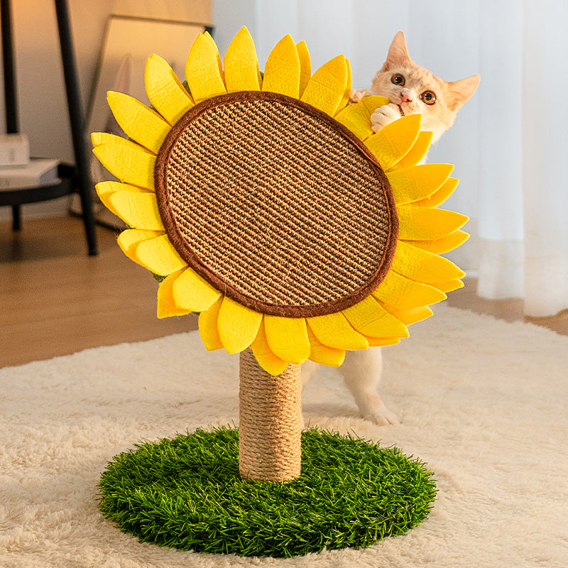 Sonnenblume Sisal-Kratzbrett für Katzen mit stabilem Grasfuß