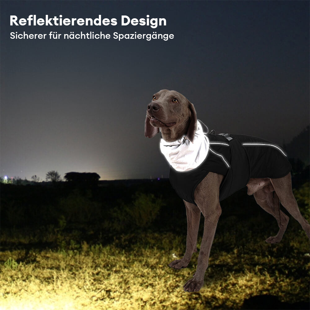 Wasserdichte Jacke Warme Hohe Kragen Reflektierende Hundekleidung
