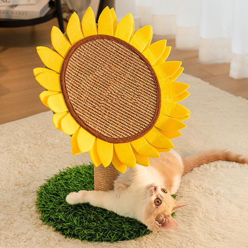 Sonnenblume Sisal-Kratzbrett für Katzen mit stabilem Grasfuß