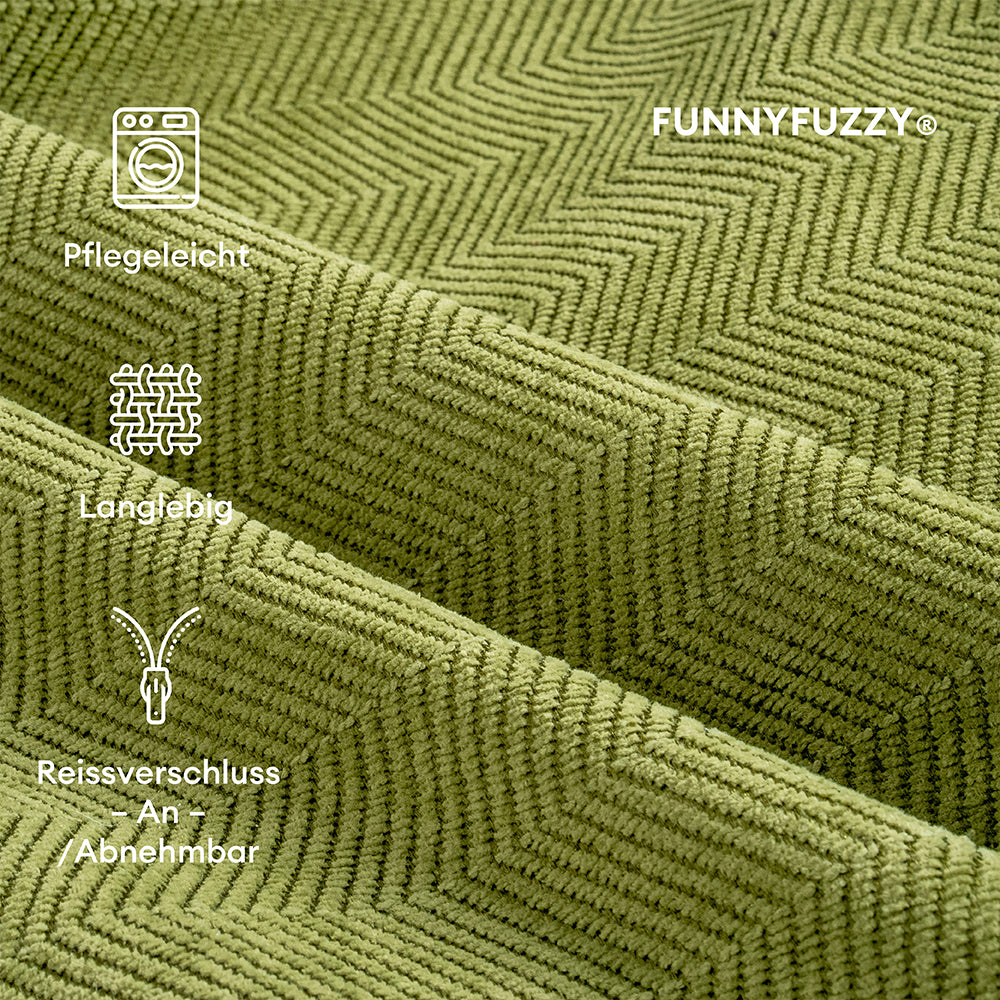 Allwetter Hundebett aus Chenille – Orthopädisch Abnehmbar & Mit Kissen