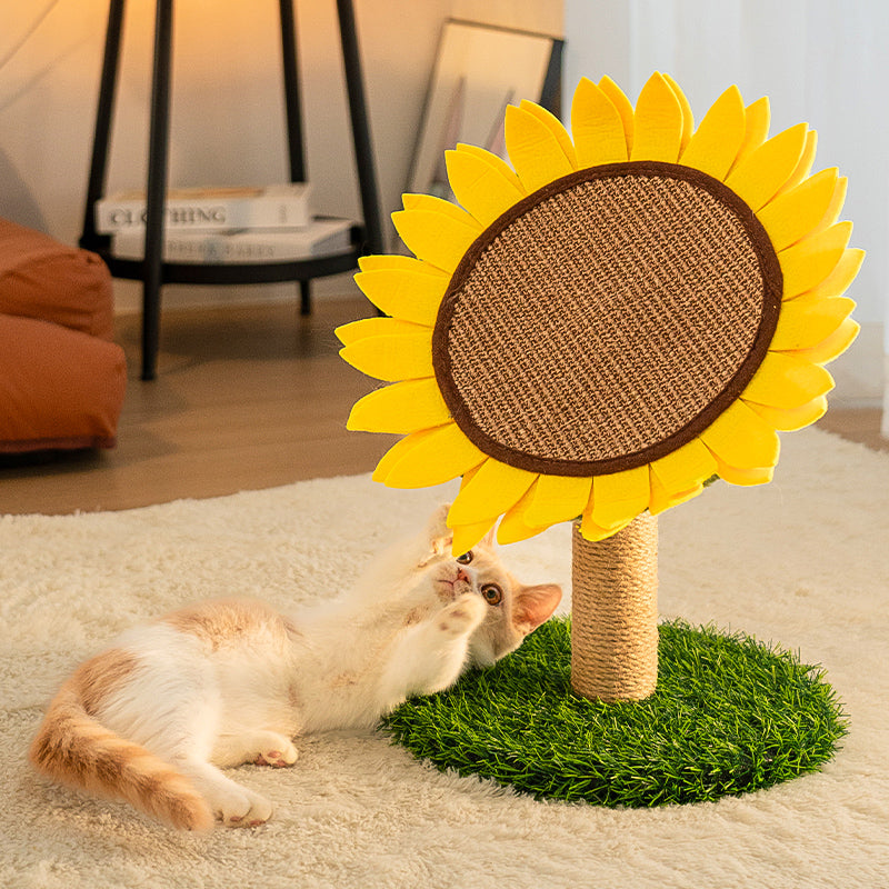 Sonnenblume Sisal-Kratzbrett für Katzen mit stabilem Grasfuß