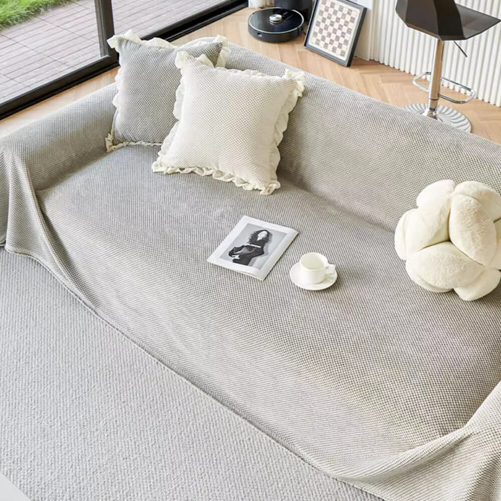 Weicher Warmer Sofabezug aus Cord mit Waffelmuster