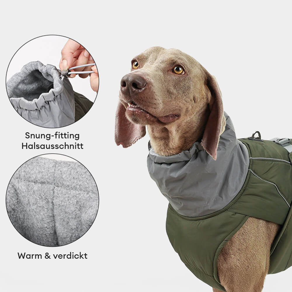 Wasserdichte Jacke Warme Hohe Kragen Reflektierende Hundekleidung