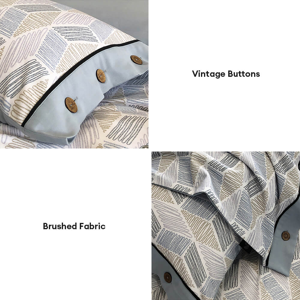 Bunt Geometrisch Ultraweiche Geb brushed Baumwoll-Bettlaken-Set