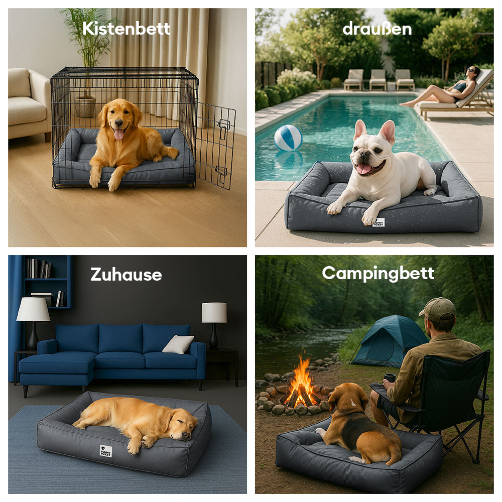 Vollständig Orthopädisches Wasserabweisendes Hundebett mit Rundum-Unterstützung für Große Hunde