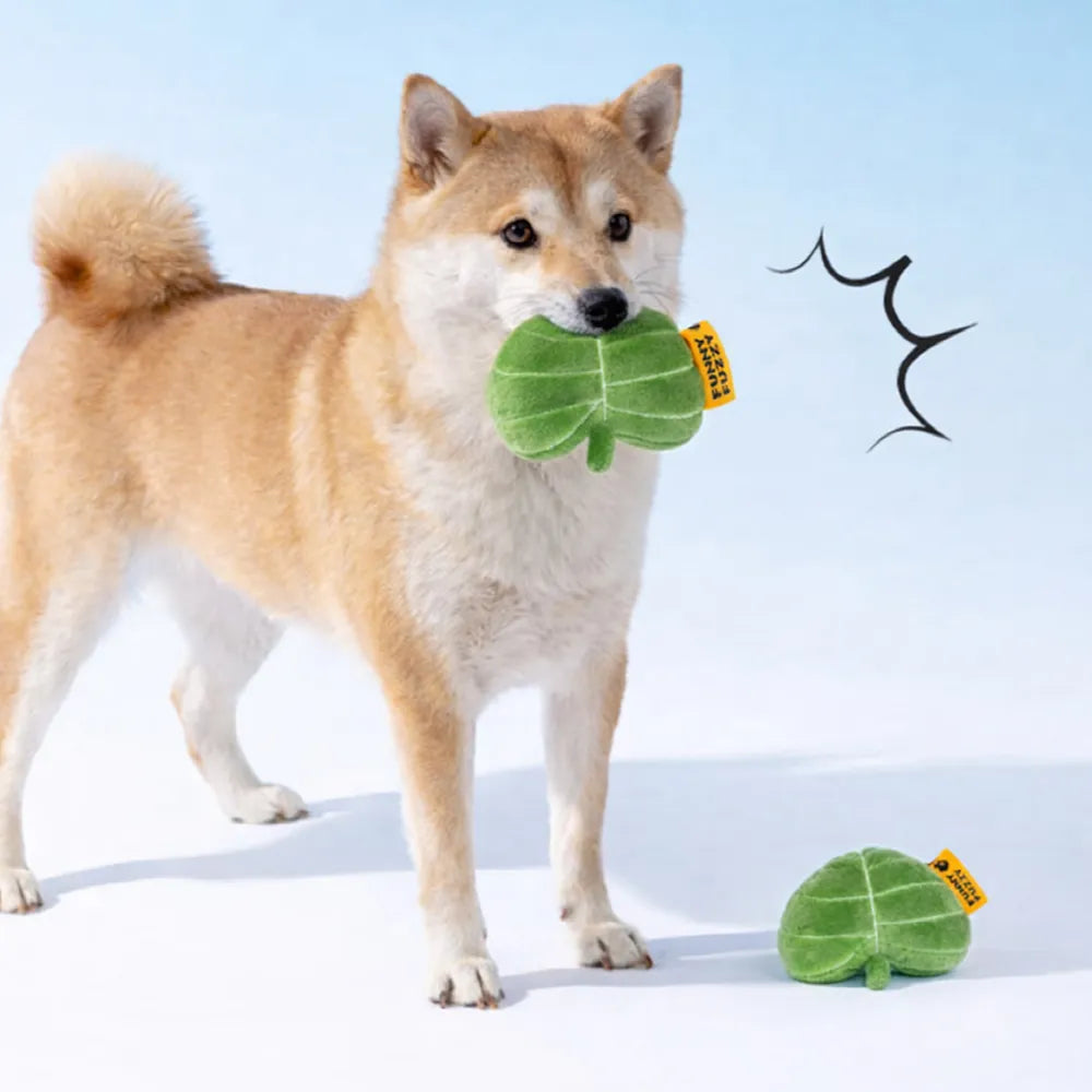 Plüsch Blattförmiges Quietschespielzeug für Hunde - Funnyfuzzy SnugNest