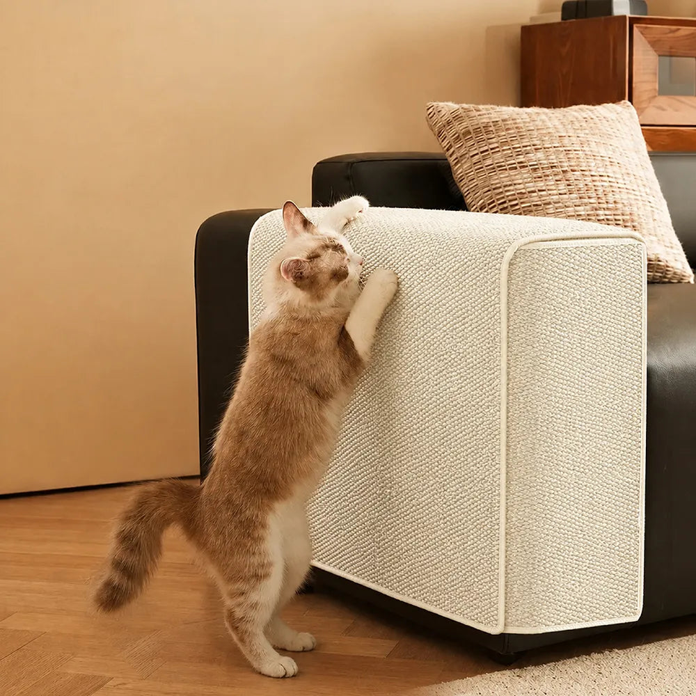 Faux Sisal Kratzfeste Sofaarmlehne Schutzabdeckung für Katzen