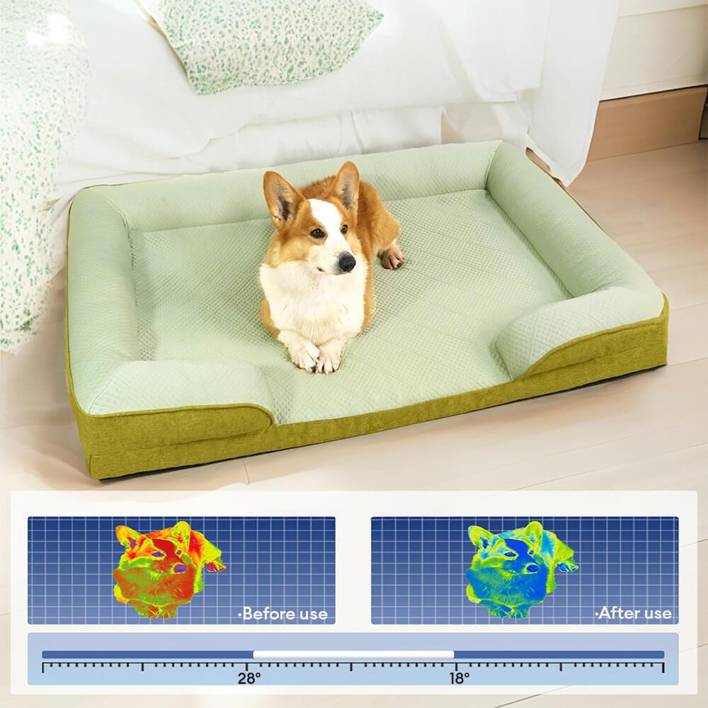 Kühlendes orthopädisches waschbares großes Hundesofa - Außenbereich