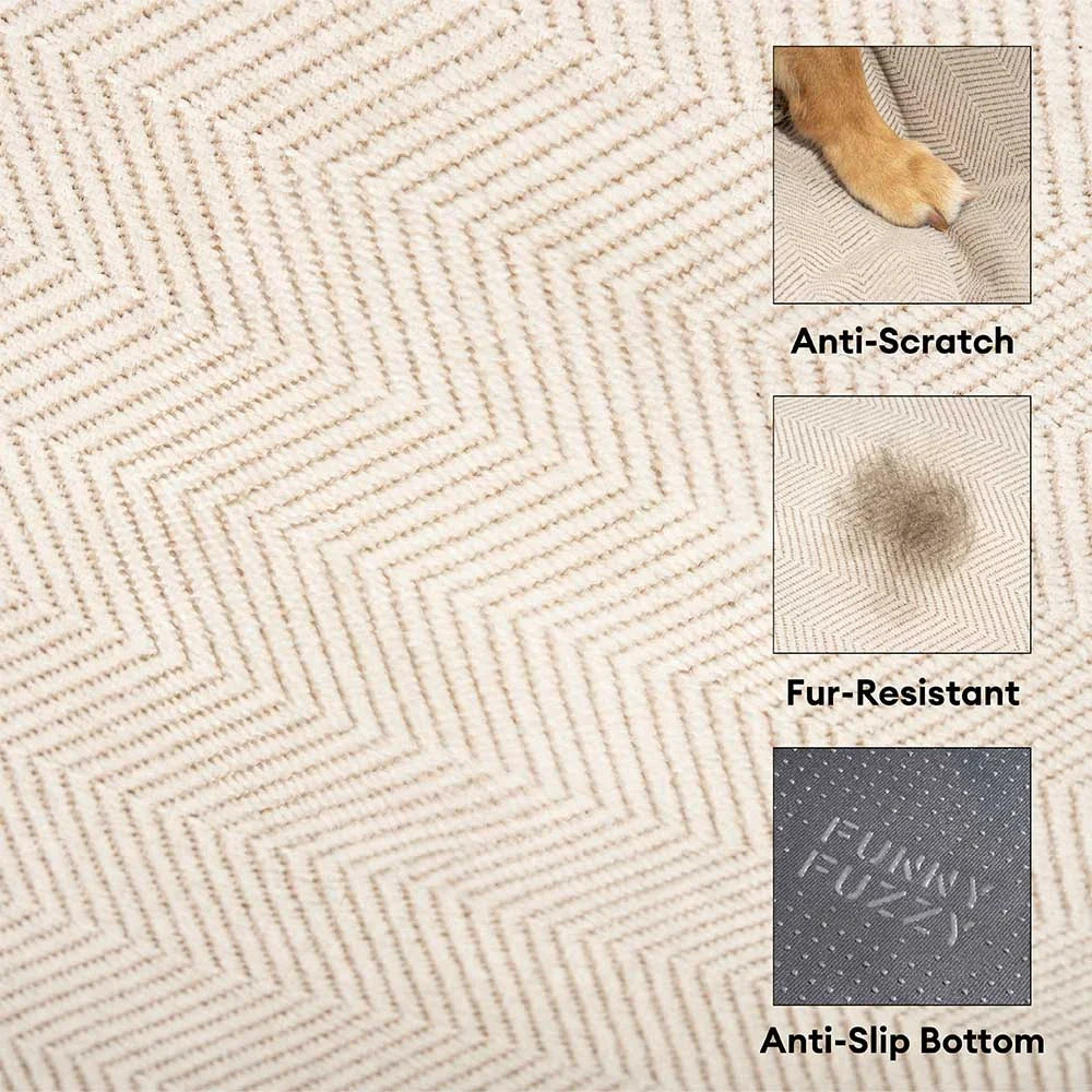 Allwetter Hundebett aus Chenille – Orthopädisch Abnehmbar & Mit Kissen