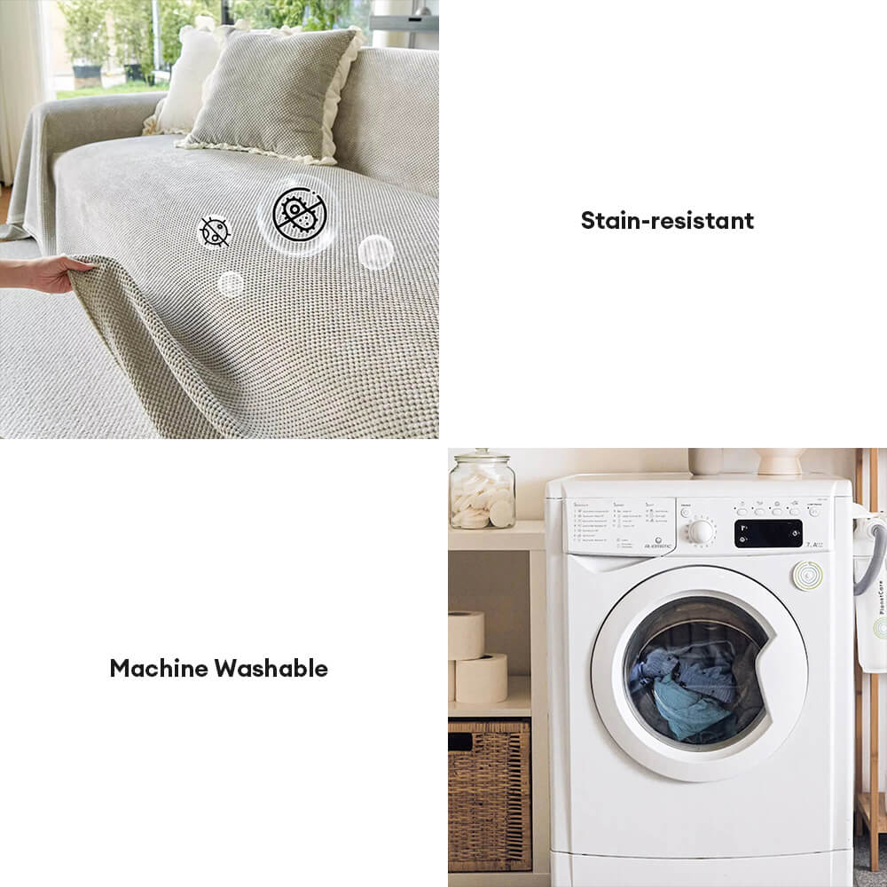 Weicher Warmer Sofabezug aus Cord mit Waffelmuster