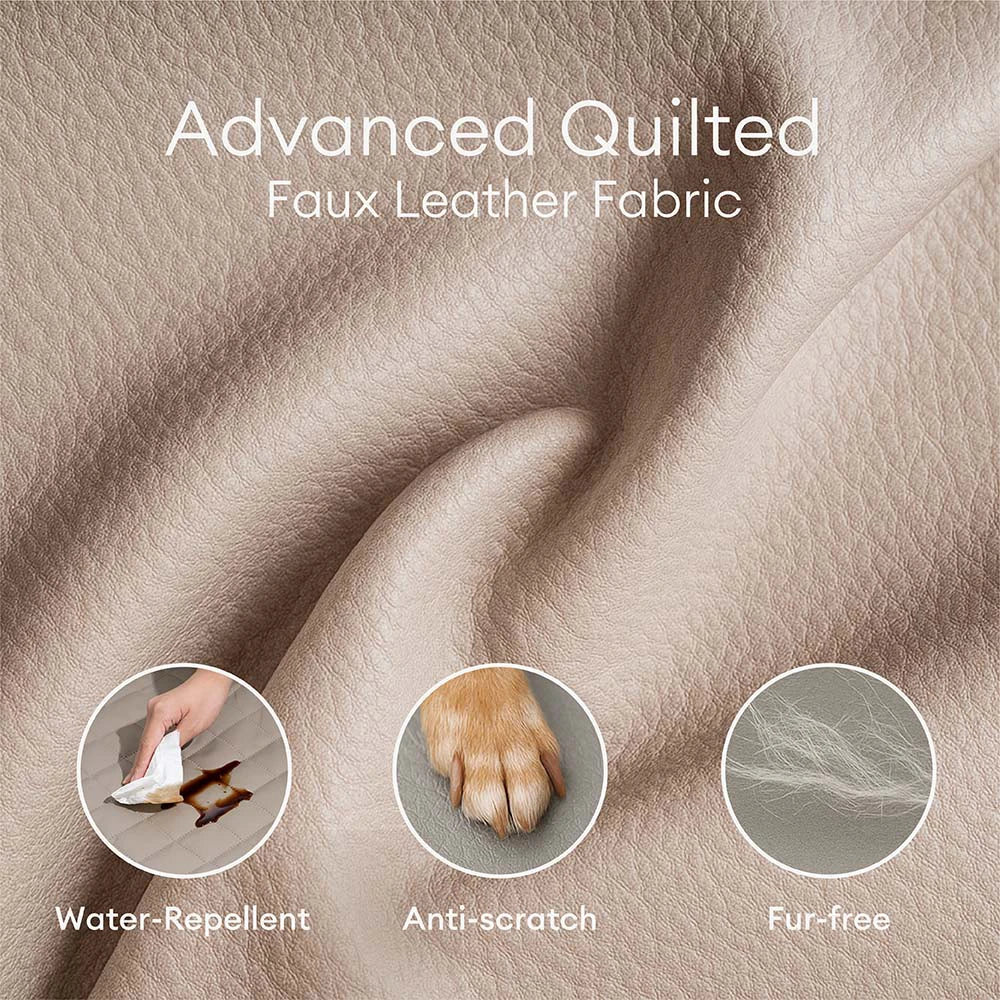 Deluxe Kunstleder & Plüsch Abnehmbares Orthopädisches Donut Hundebett - WarmNest