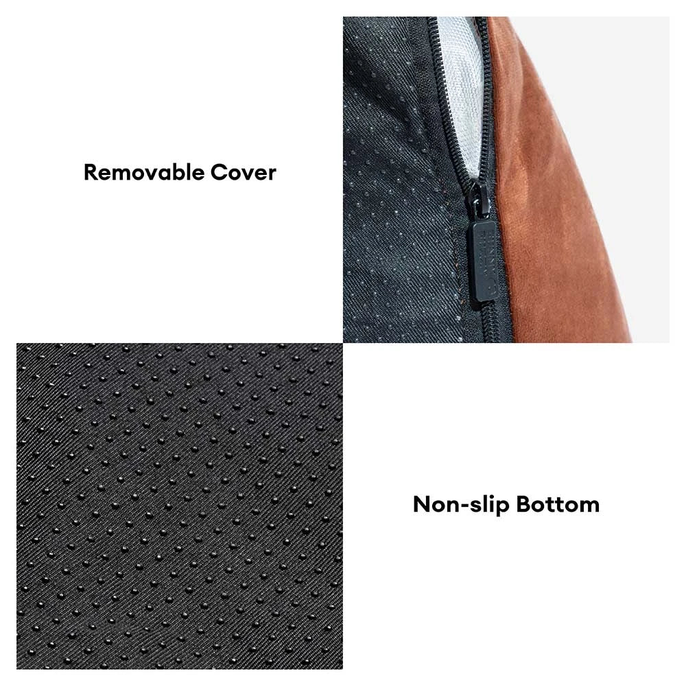 Deluxe Seidensamt Abnehmbares Bolster Orthopädisches Hundebett mit Kissen - RegalRest