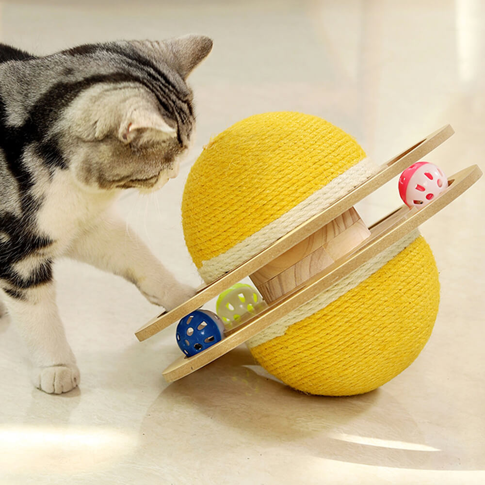 Sisal Kratzball interaktives Katzenspielzeug