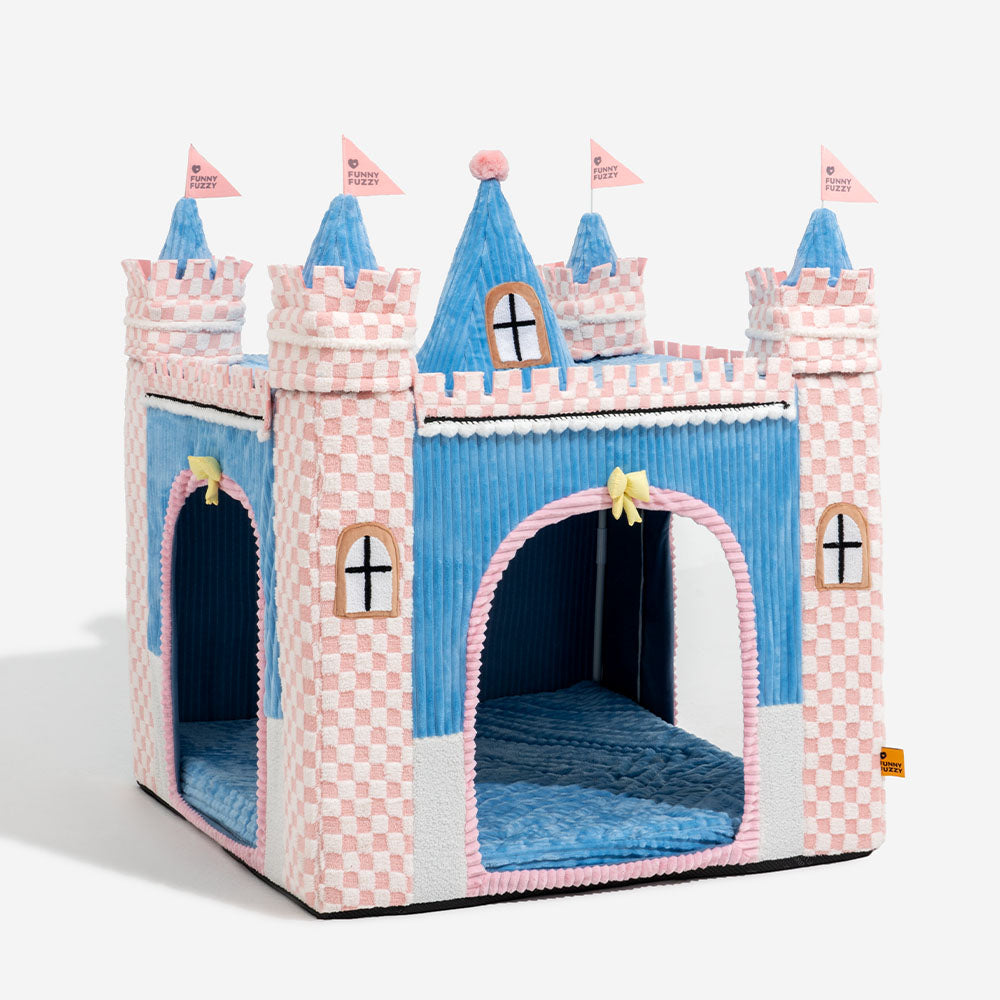 FUNNYFUZZY Gemütliches Orthopädisches Indoor-Spielzelt Hundezeltbett - Märchenhaftes Traumland