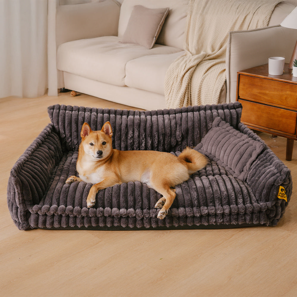 Großes waschbares flauschiges orthopädisches weiches Hundekissen Hundesofabetten - Snoozy Dream