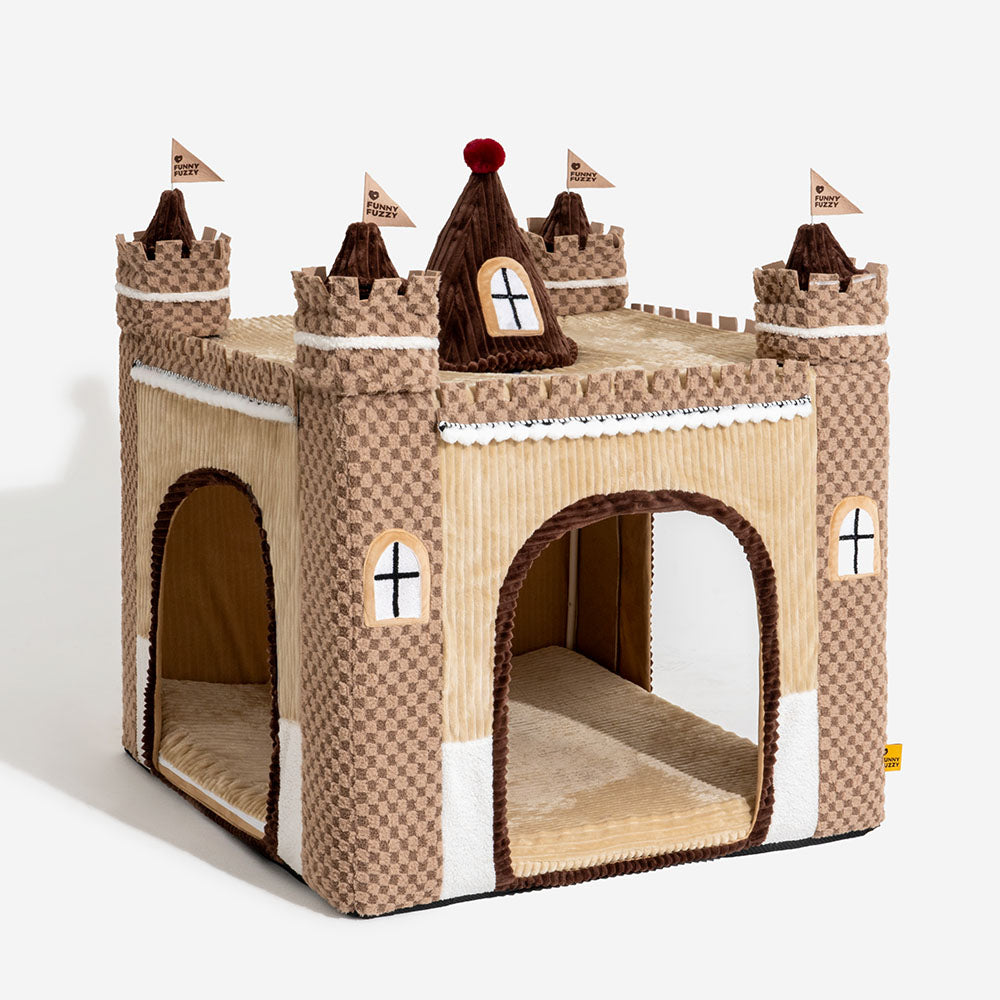 FUNNYFUZZY Gemütliches Orthopädisches Indoor-Spielzelt Hundezeltbett - Märchenhaftes Traumland