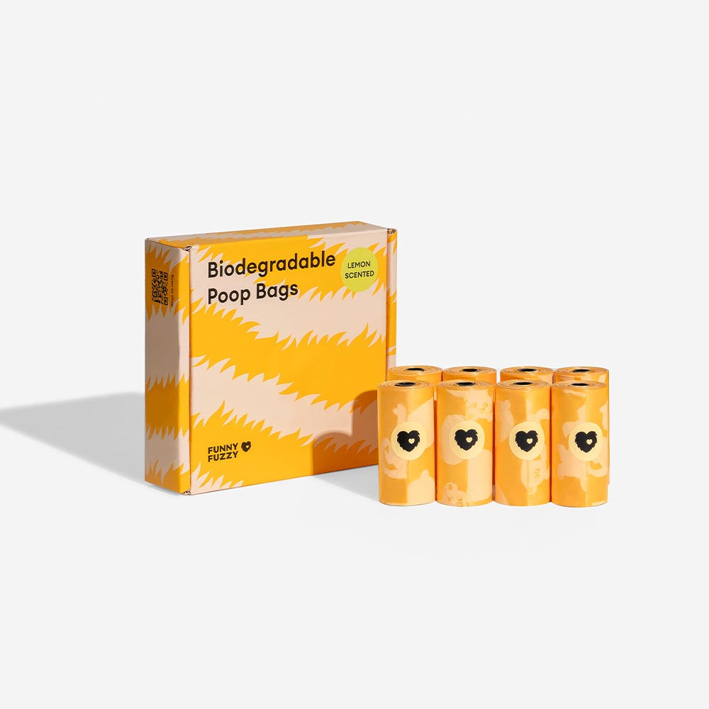 FunnyFuzzy Zitrusduftende Haltbare Recyclebare Kotbeutel - Frisch Auf