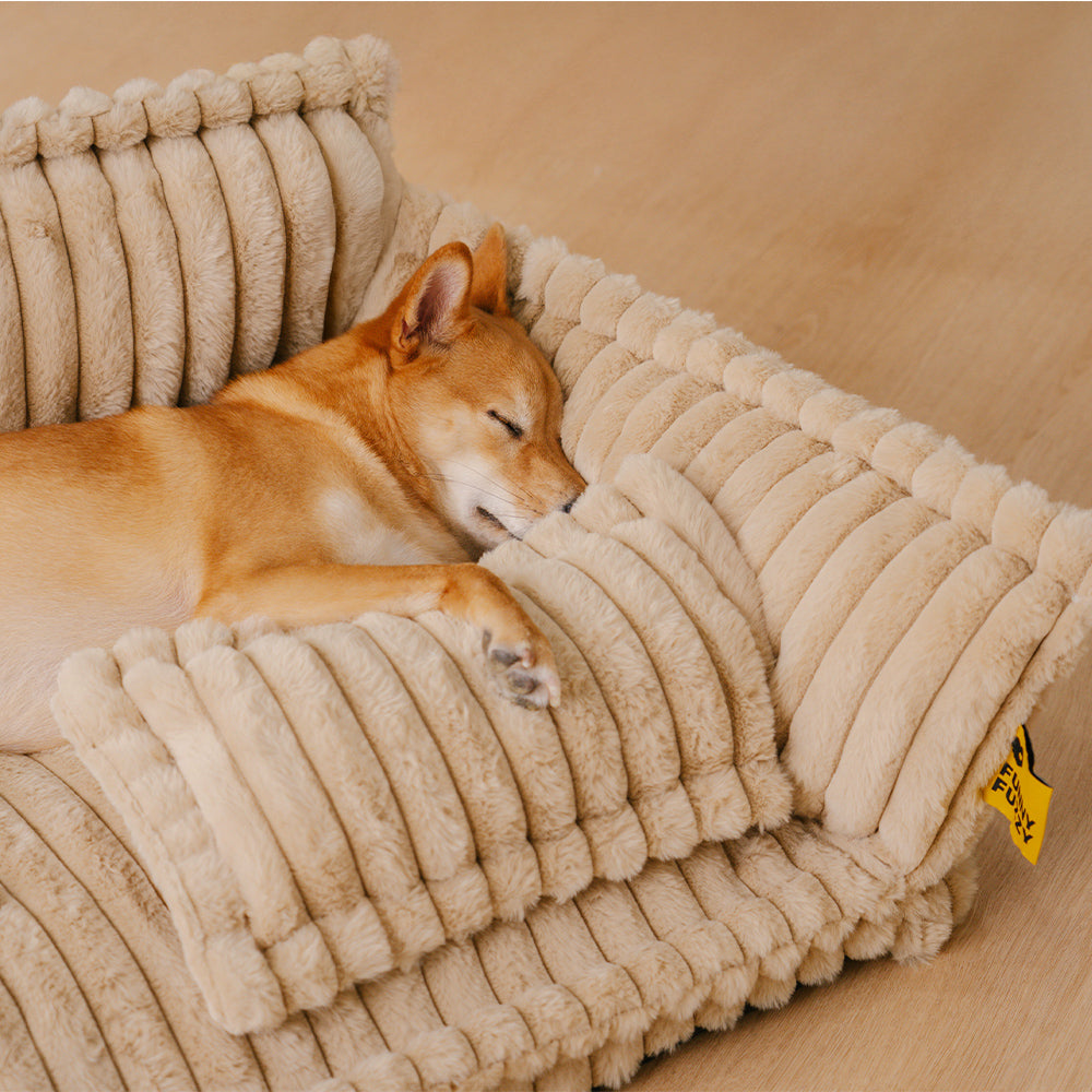 Großes waschbares flauschiges orthopädisches weiches Hundekissen für draußen - Snoozy Dream Hundesofa