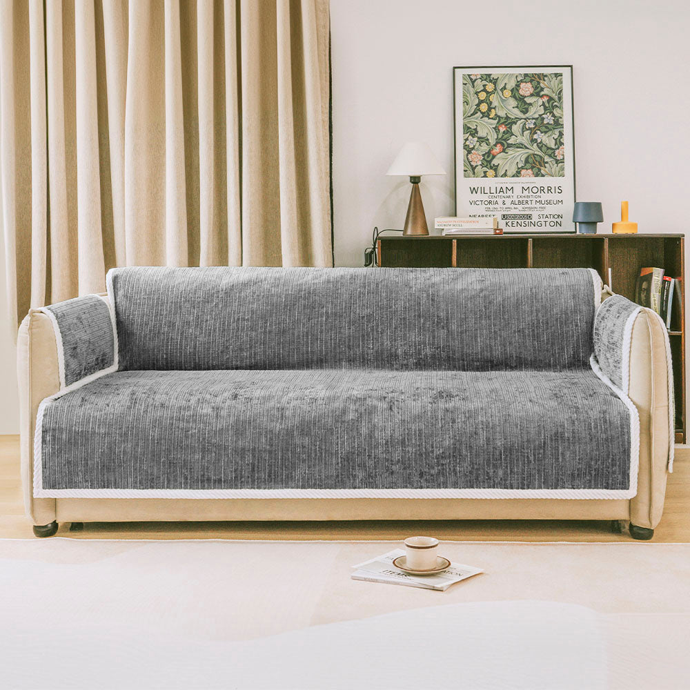Ganzjahres Rutschfestes Streifen-Teppich Möbelschutz mit Armlehnen Outdoor Couchbezug