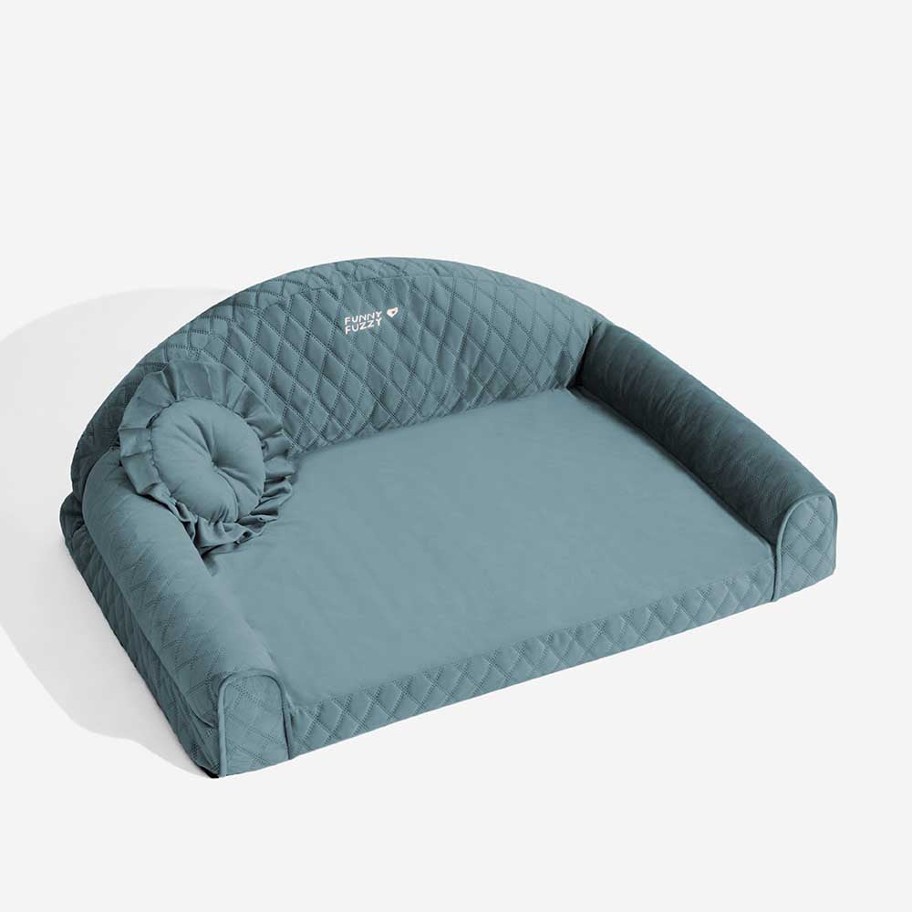 Rosa Gemütliches Hundesofa mit Nackenrolle - Prinzessin Lord