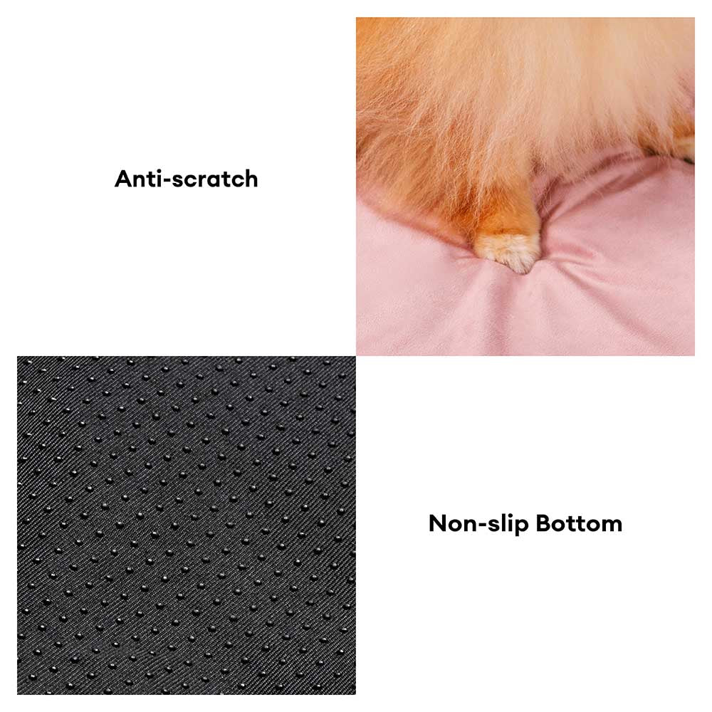 Rosa Gemütliches Hundesofa mit Nackenrolle - Prinzessin Lord