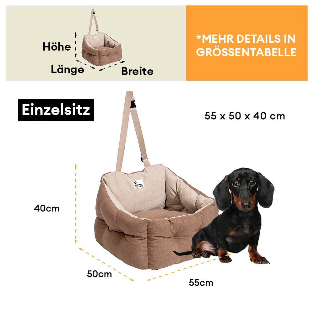 Wasserdichtes ISOFIX-Hochlehner- und Dickes Hundesitzbett mit ISOFIX-System
