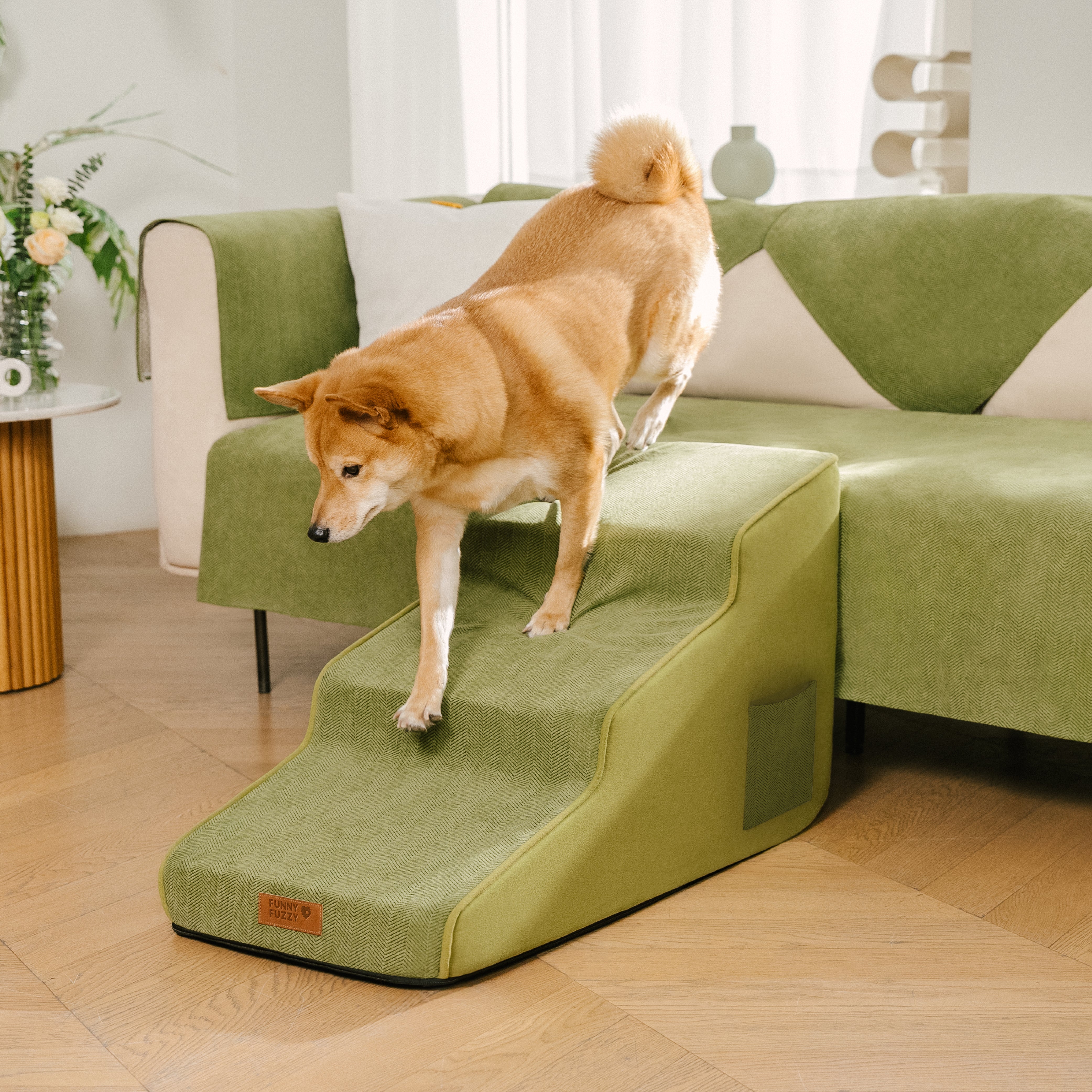 Chenille Extra Breite Rutschfeste Abnehmbare Schwamm Haustier Treppen