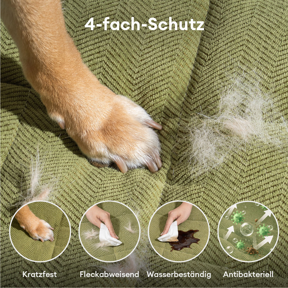 Zickzack-Chenille Elegante Atmungsaktive Sofadecke Rutschfeste Couchhülle