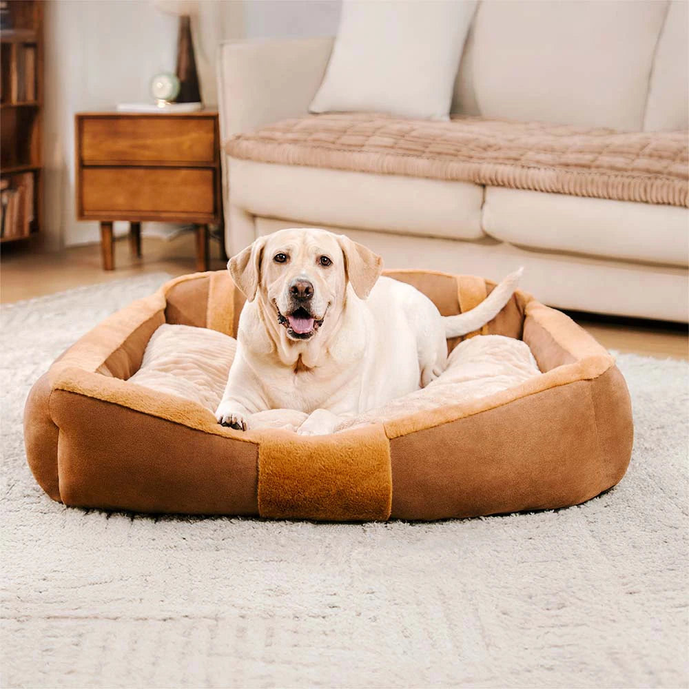 Großes Gemütliches Beruhigendes Sofa-Hundebett im Vintage-Stil
