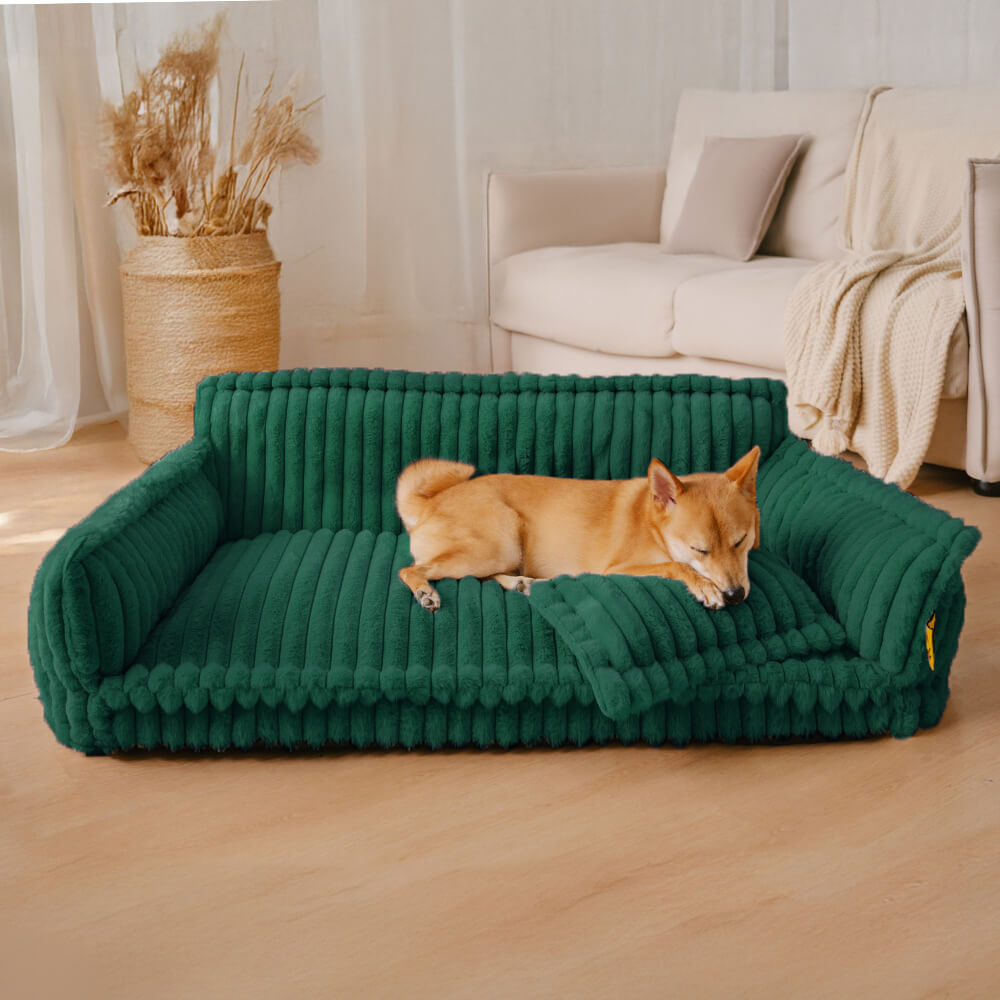Großes waschbares flauschiges orthopädisches weiches Hundekissen Hundesofabetten - Snoozy Dream