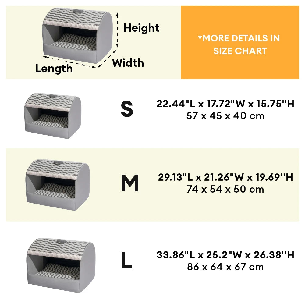 Gemütliches, tragbares Hundebett mit Dach – halbgeschlossen, warm und langlebig