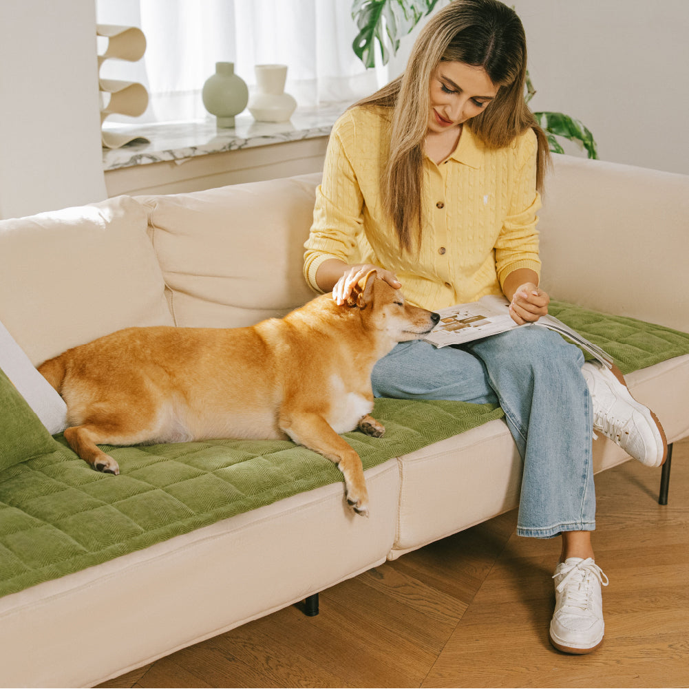 Zickzack-Chenille Elegante Atmungsaktive Sofadecke Rutschfeste Couchhülle