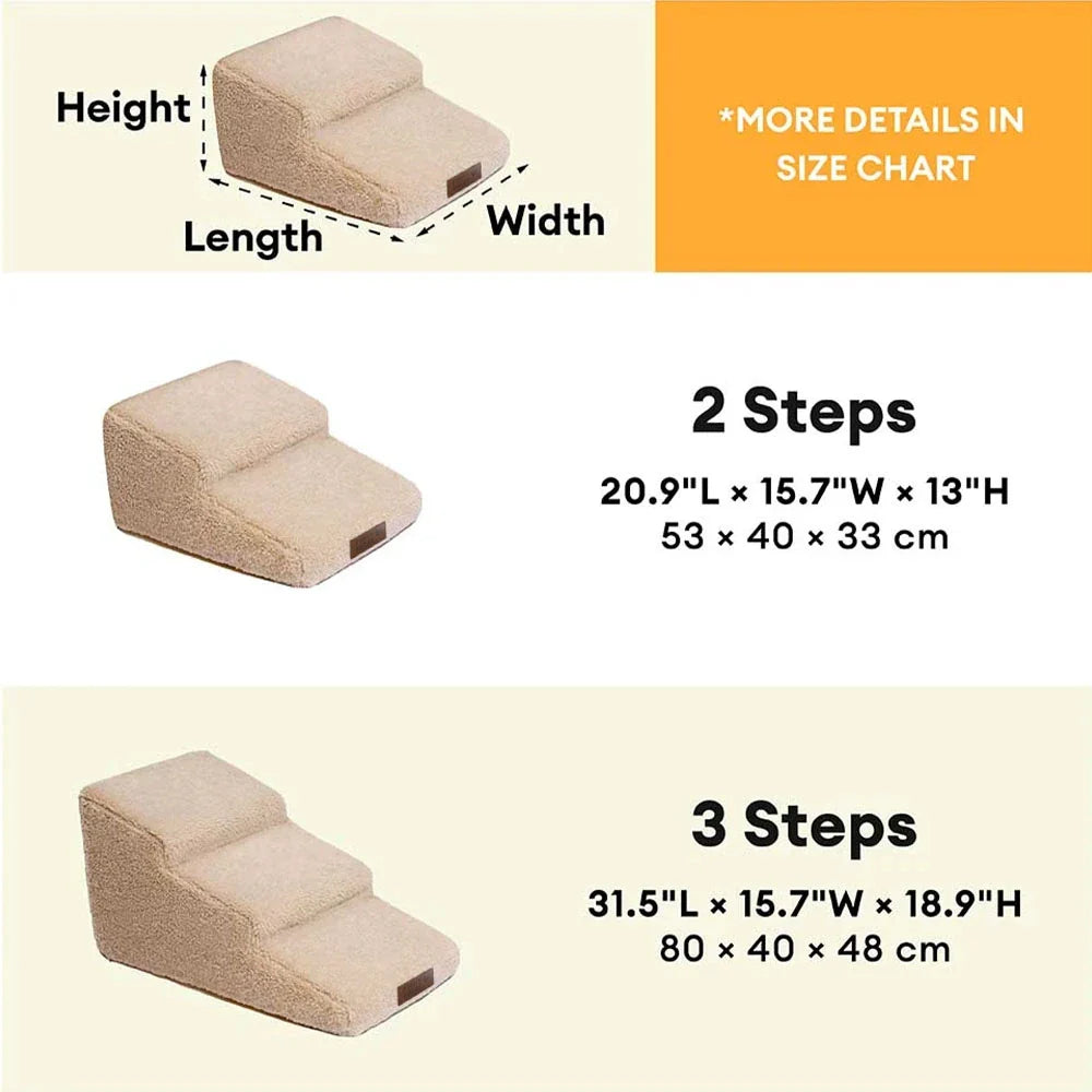 Kletterhilfe für den Zugang zum Bett und zur Couch Gelenkschutz weiche Hundrampe Treppe - haustierfreundliches Schlafzimmer