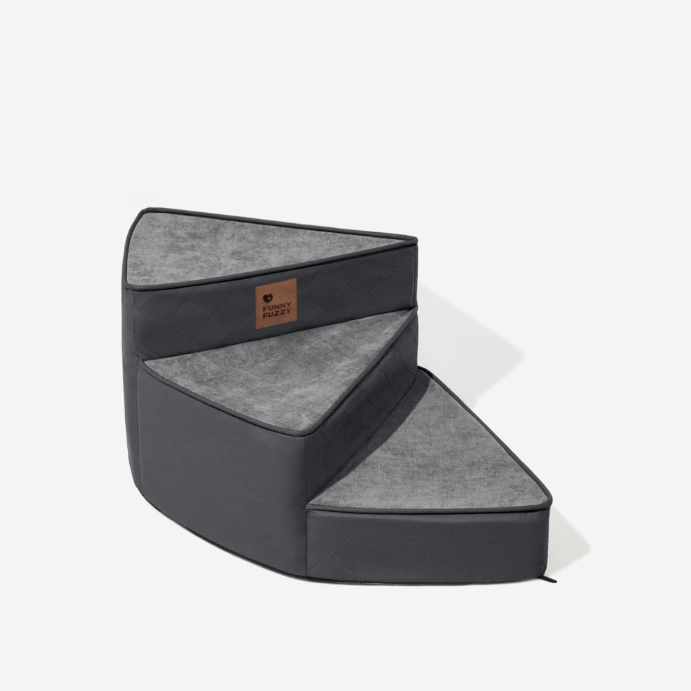 Luxe wasserabweisende Kunstleder abziehbare spiralförmige Haustiertreppe - StepEase