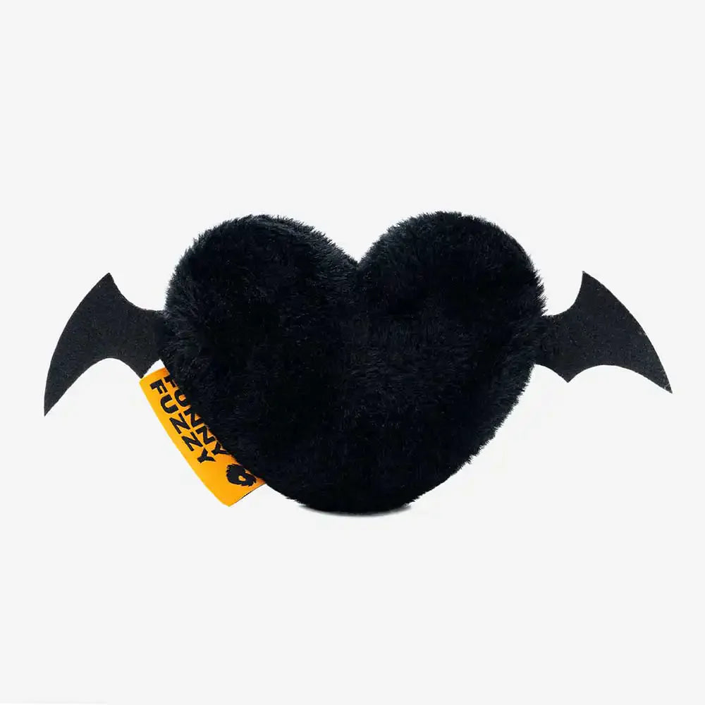 FUNNYFUZZY Halloween Plüsch Quietschespielzeug für Hunde - Fledermaus Herz