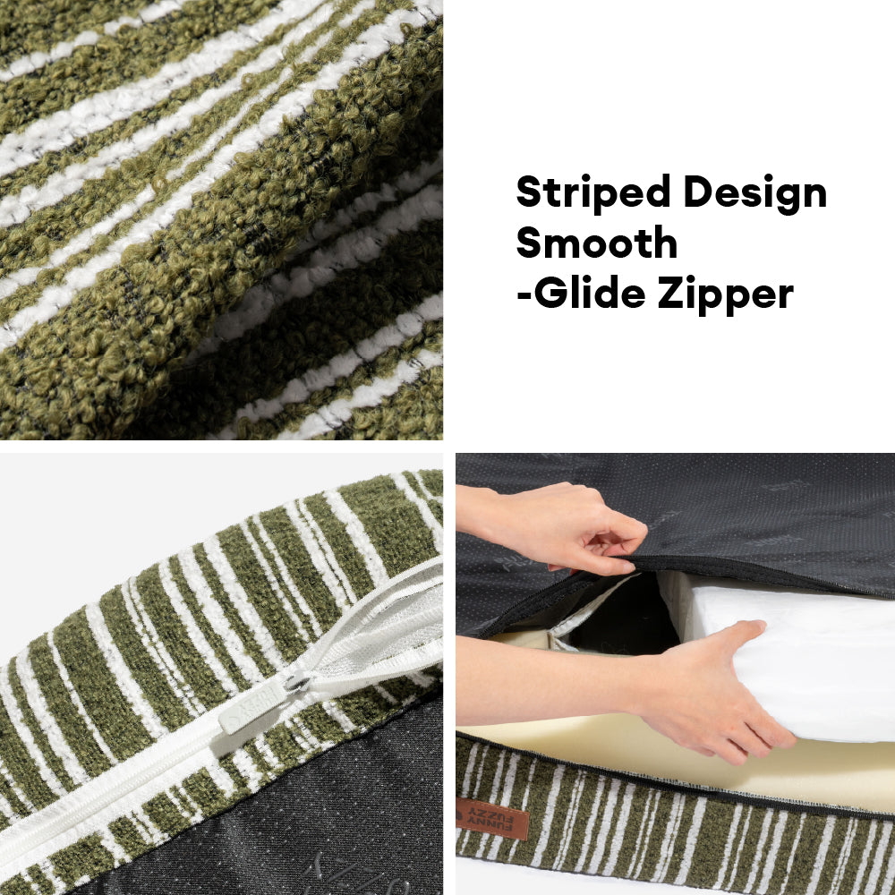 Nachhaltiger Stauraum Pouf Ottoman & Hundebett - Funnyfuzzy SnugNest