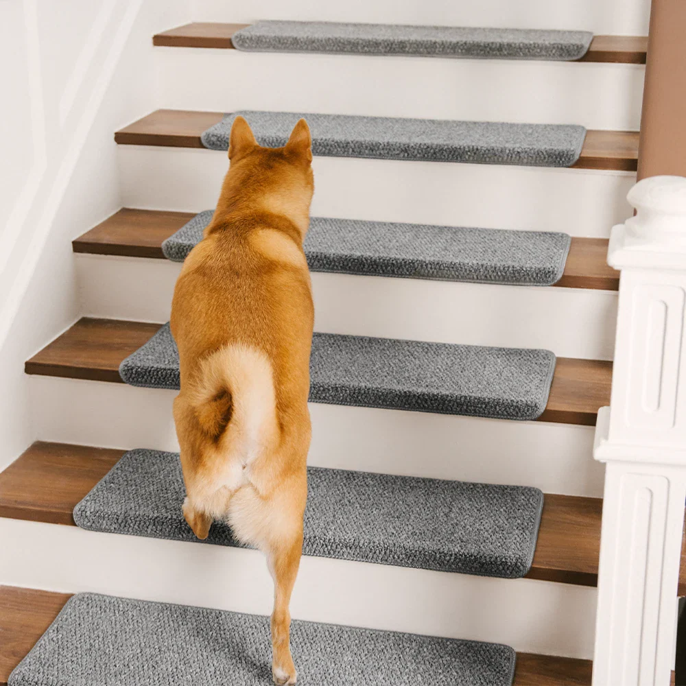 Antikratz-Faux-Sisal-Stufen-Schoner, selbstklebend, waschbare Teppich-Stufenschoner