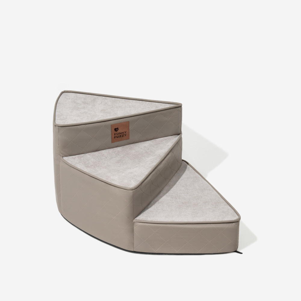 Luxe wasserabweisende Kunstleder abziehbare spiralförmige Haustiertreppe - StepEase