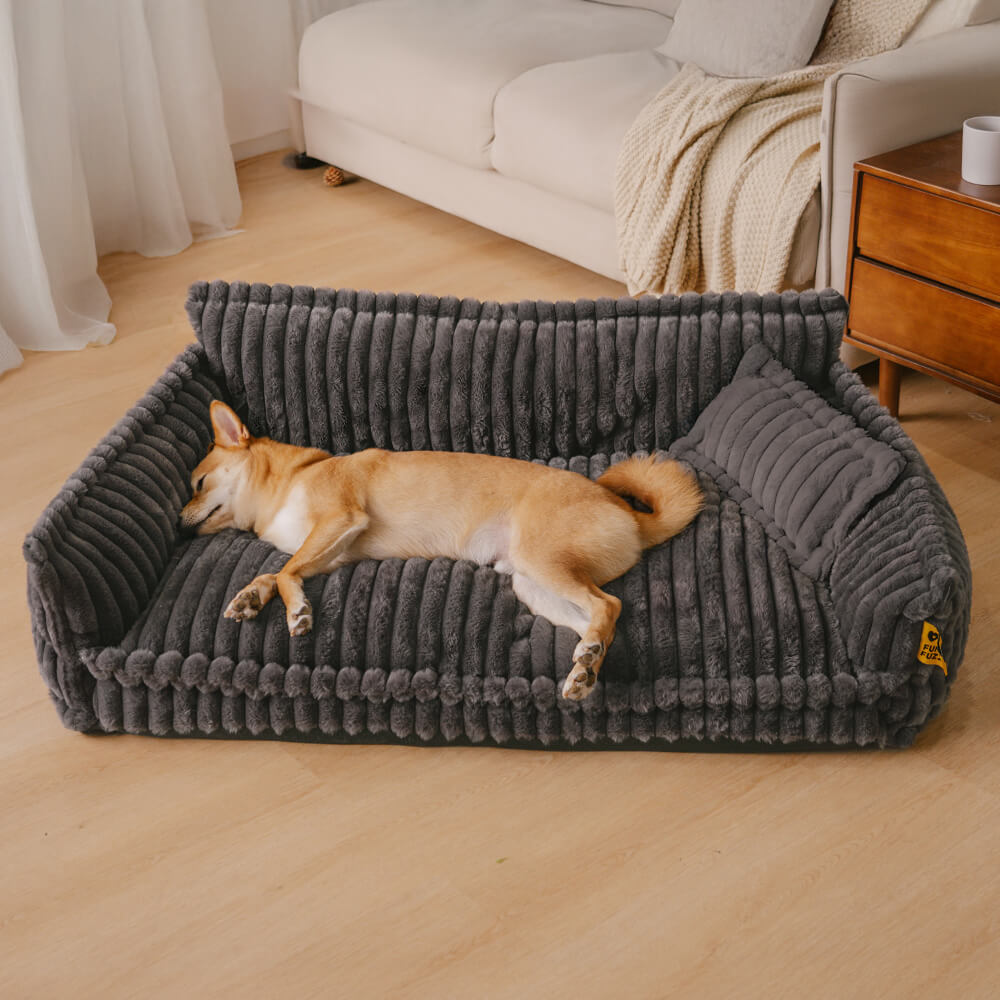 Großes waschbares flauschiges orthopädisches weiches Hundekissen für draußen - Snoozy Dream Hundesofa