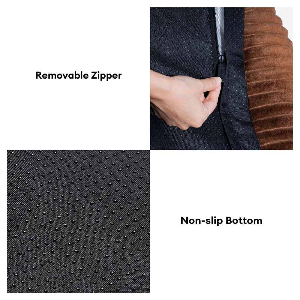 Vintage Farbkasten-Flanell abnehmbares Nackenstützkissen Hundebett mit Kissen – CozyRest