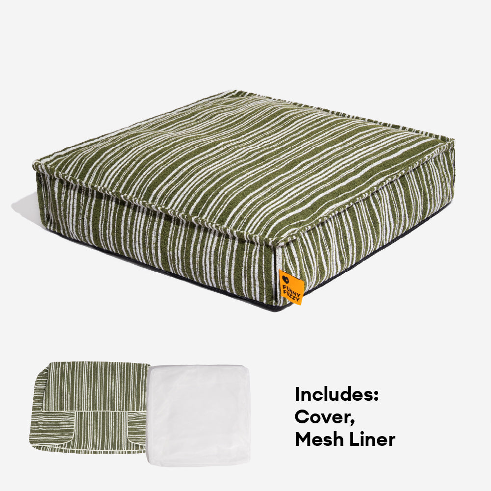 Nachhaltiger Stauraum Pouf Ottoman & Hundebett - Funnyfuzzy SnugNest