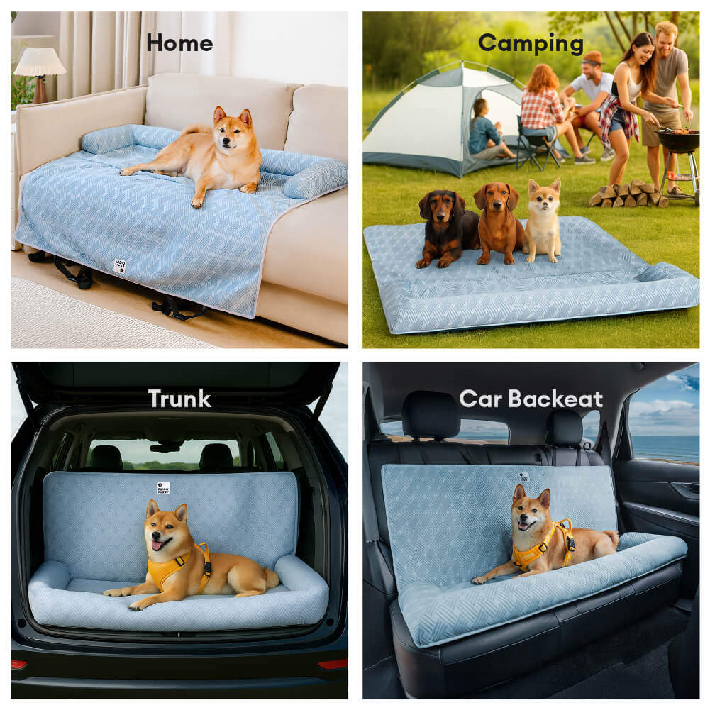 Kühlende Reiseunterlage Sicherheitsrückenlehne großes Hundecar-Seat-Bett - Roadtrip