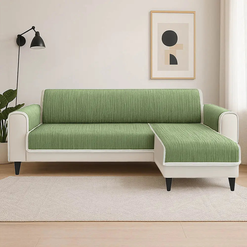 Ganzjahres Rutschfestes Streifen-Teppich Möbelschutz mit Armlehnen Outdoor Couchbezug