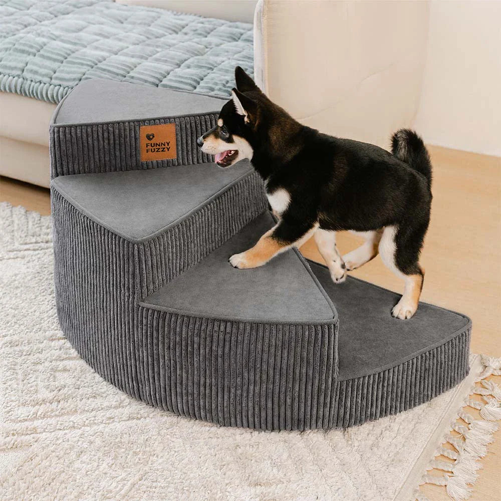 CreamyStep Haustiertreppe – Abnehmbar & Gelenkfreundlich aus Cordura