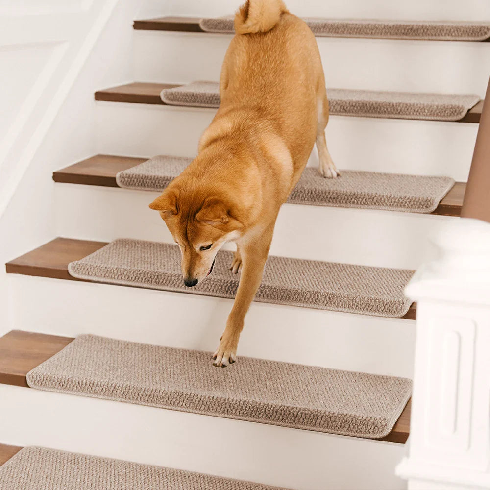 Antikratz-Faux-Sisal-Stufen-Schoner, selbstklebend, waschbare Teppich-Stufenschoner