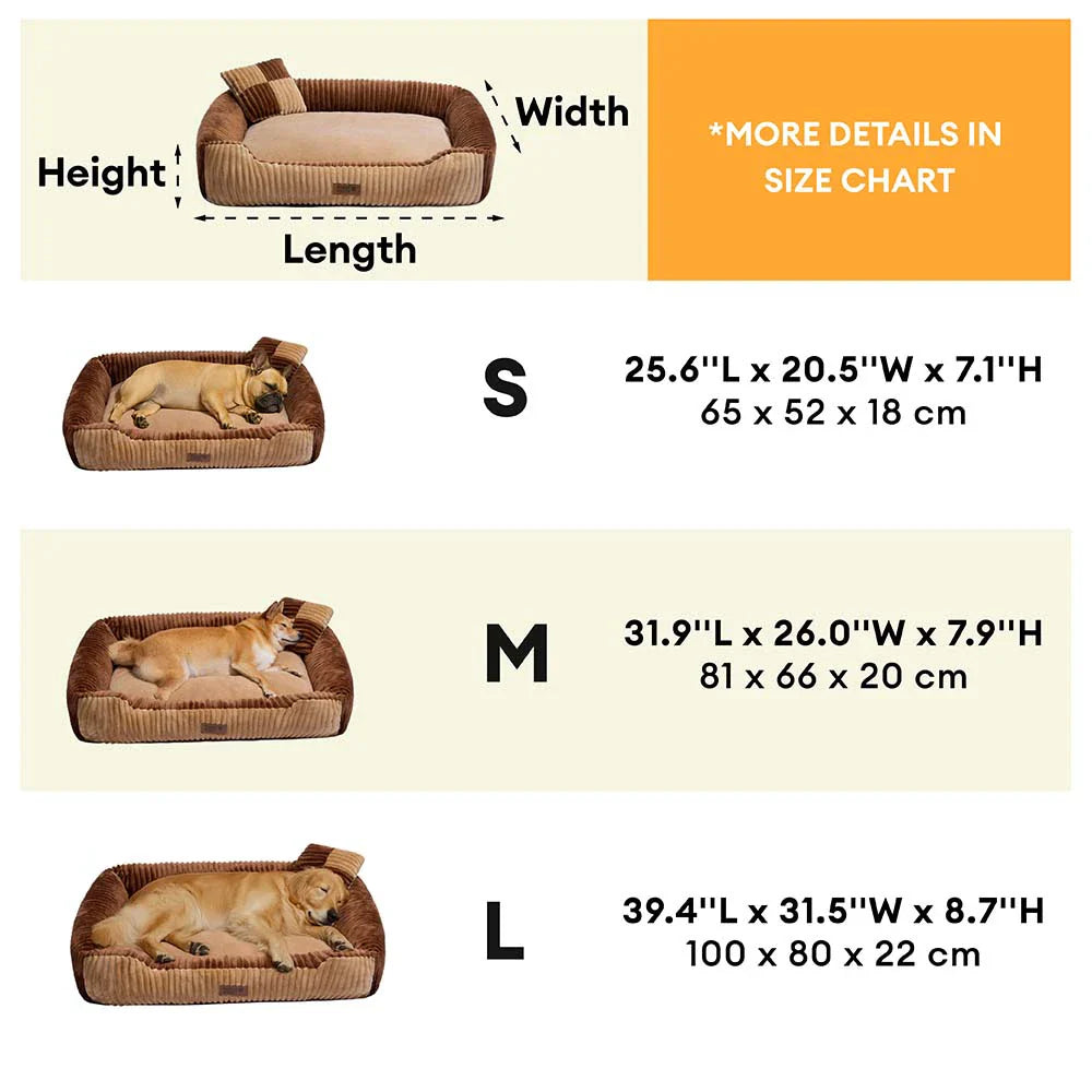 Vintage Farbkasten-Flanell abnehmbares Nackenstützkissen Hundebett mit Kissen – CozyRest